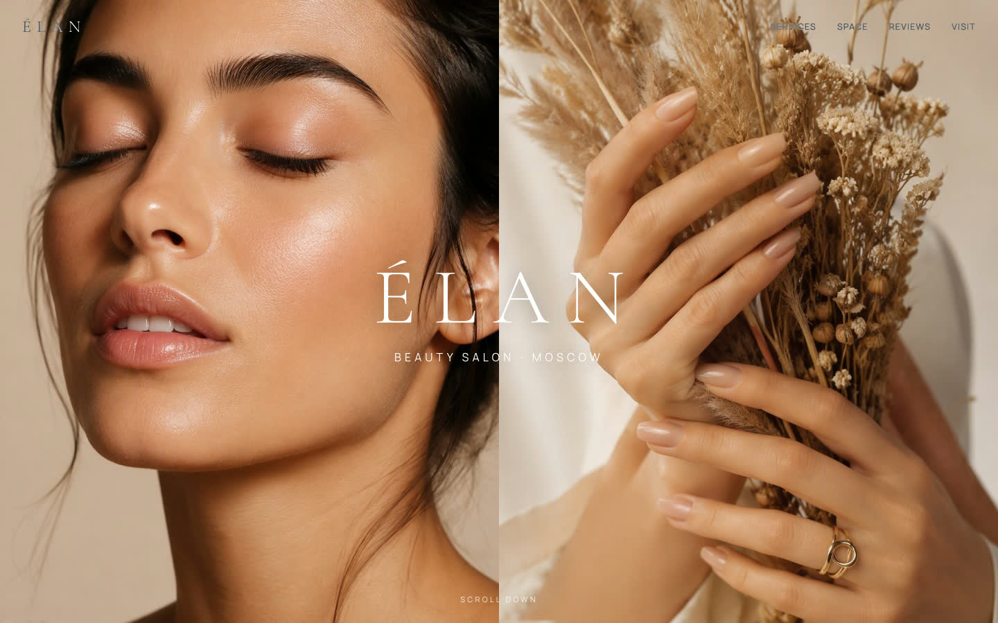 ÉLAN beauty salon website