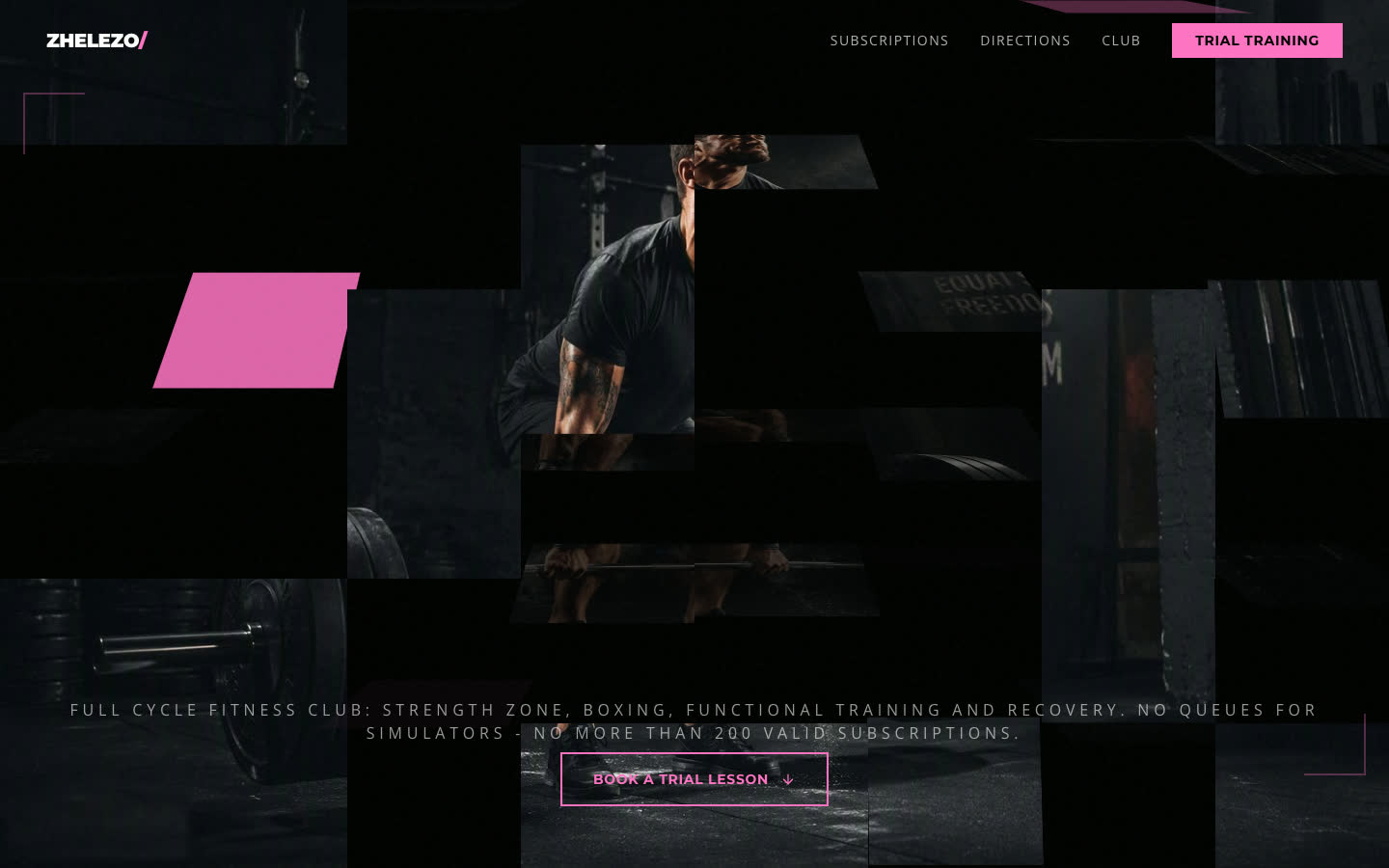 ZHELEZO fitness club website